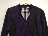 New N NATORI Printed Ponte Dress Violet/Black 6