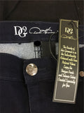 NEW DG2 By DIANE GILMAN Straight Leg Denim Black Jean Size 4