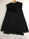 NEW ISAAC MIZRAHILIVE! Women's Sleeveless Cardigan With Wide Collar Black XS