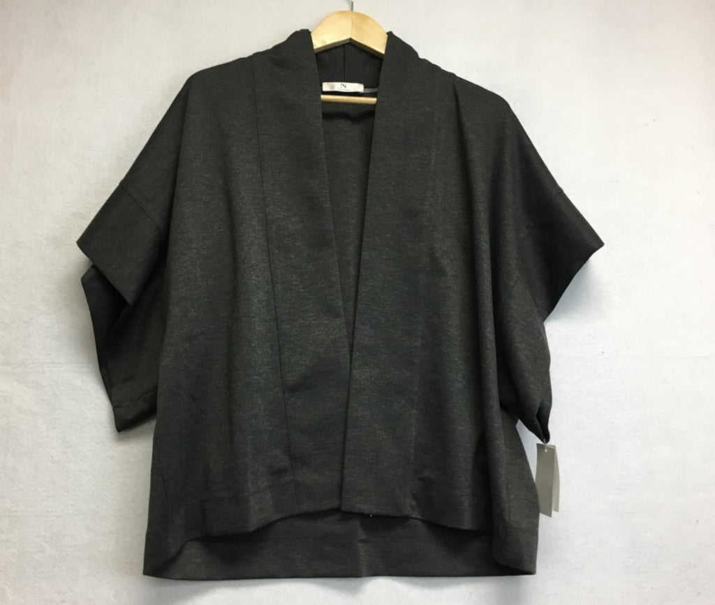 New N Natori Wide Sleeve Open Front Top Gray XS