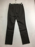 NEW BELLINA Straight Leg Side Zip Pant Dark Grey Size 12