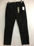 NEW DG2 By Diane Gilman Straight Velvet Jean Black Size 14