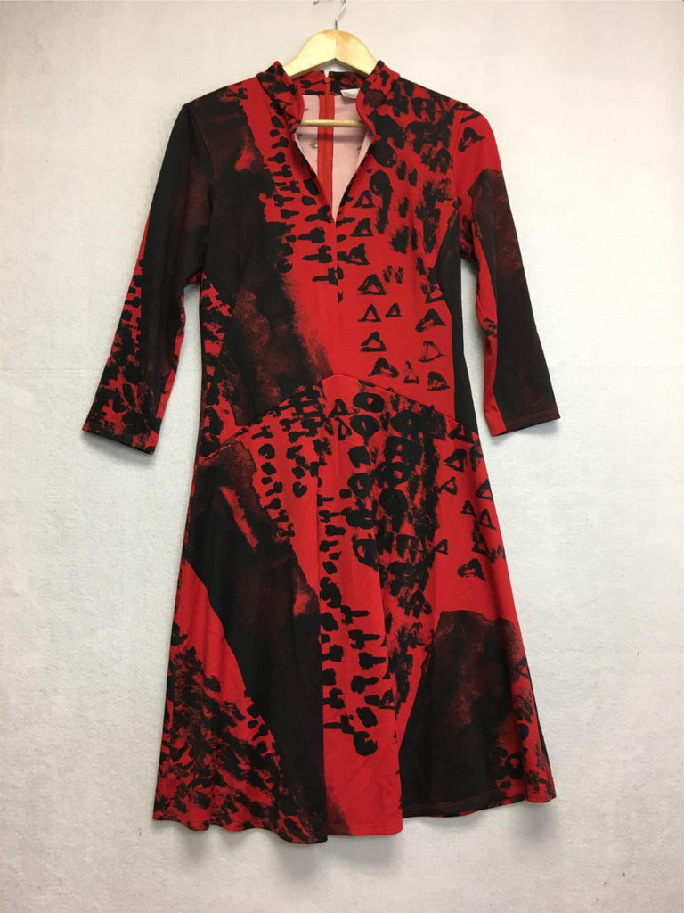 New N Natori Printed Ponte Dress Red/Black 6