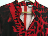 New N Natori Printed Ponte Dress Red/Black 6