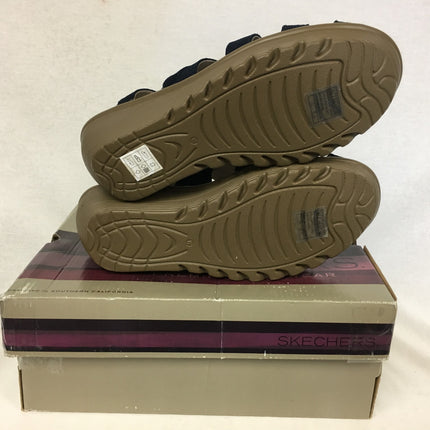 SKECHERS Women's Parallel Slingback Wedge Sandals Navy- Size 10 US