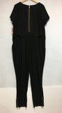 New Nina Leonard 2PC Ruffle Top And Black Pant With Side Zip 3X