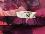 New N Natori, Stretch Silk Satin Short Sleeve PJ Set Plum Melody 2X