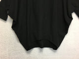 New EZ By NINA LEONARD, 3/4 Dolan Sleeve Tunic With Band Cuff Black Small
