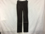 New Bellina Straight Leg Side Zip Pant Brown Size 4