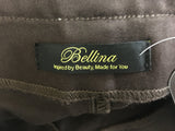 New Bellina Straight Leg Side Zip Pant Brown Size 4