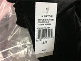 New N Natori Solid Velvet Straight Plain Pant Black S