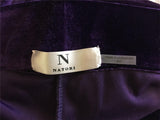 New N Natori Solid Velvet Straight Pant Purple S