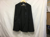 New N Natori Solid Jersey Knit Poncho With Faux Leather Black Large