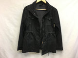 New DG2 By Diane Gilman Knit Twill Cargo Jacket Black XS