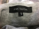 New Pink Tartan Stripe Crew Grey Stripe Small