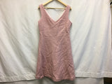 New Pink Tartan Sleeveless V Neck Dress Size 14