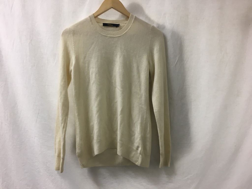 New Bellina Extra Fine Meron Cashmere Crewneck Soft White Small