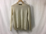 New Bellina Extra Fine Meron Cashmere Crewneck Soft White Small