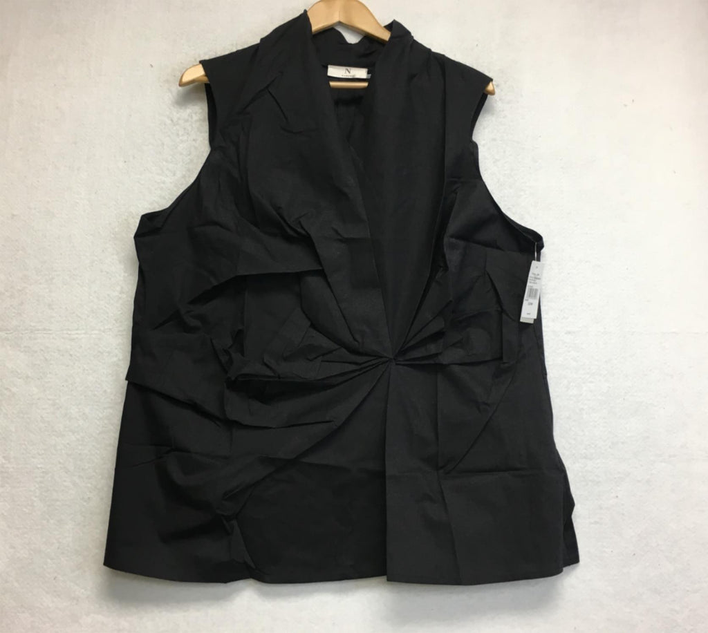 New N NATORI, Sleeveless Wrap Top Black 22W