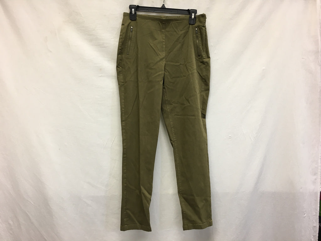 New Marla Wynne Wash Twill Skinny Pant Olive 8