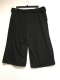 New EZ By Nina Leonard, Tie Front Knee Square Pants Black 2X