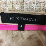 New PINK TARTAN Overlap Skirt Brown Multi Size 4