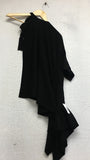 NEW MARLA WYNNE Side Tie TNeck Poncho String Black XS/S