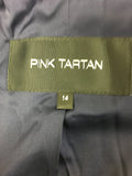 New PINK TARTAN Ruffle Jacket Olive Size 4