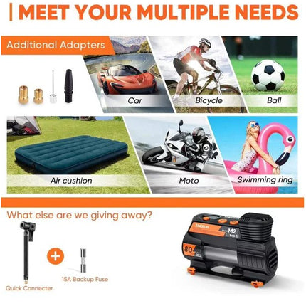 NEW, TACKLIFE M2 12V DC Digital Auto Tire Inflator