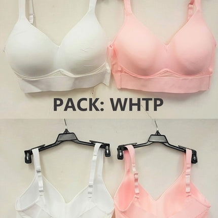 LOT OF 2 RHONDA SHEAR Women 0021 Mold Cup Bra w/ Mesh Back Detail - CHOOSE COLOR