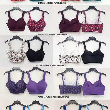 LOT OF 2 RHONDA SHEAR Women's #9608 Sweetheart Neckline Bra - CHOOSE COLOR PACK