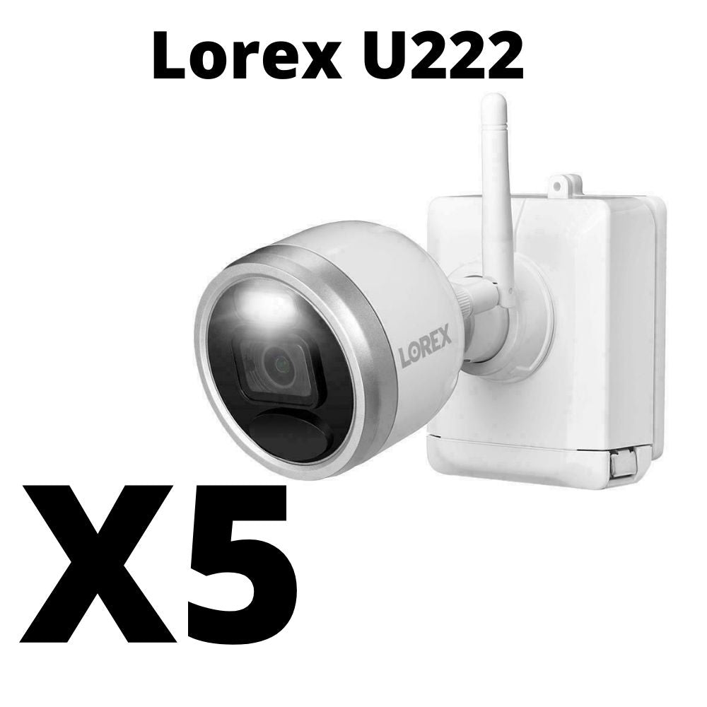 LOT of 5 Lorex U222AA 1080p HD Wire-Free Security Camera