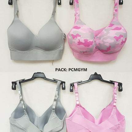 LOT OF 2 RHONDA SHEAR Women 0021 Mold Cup Bra w/ Mesh Back Detail - CHOOSE COLOR