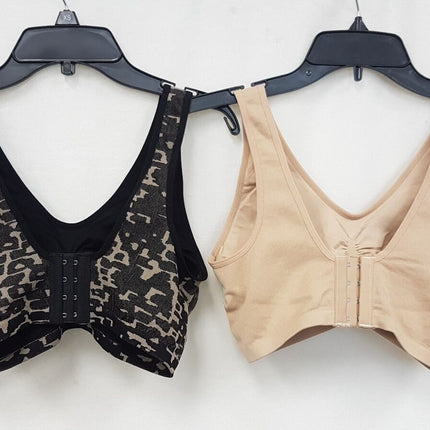 LOT OF 2 RHONDA SHEAR Women's 9399 Jacquard Seamless Ahh Bra - CHOOSE COLOR PACK