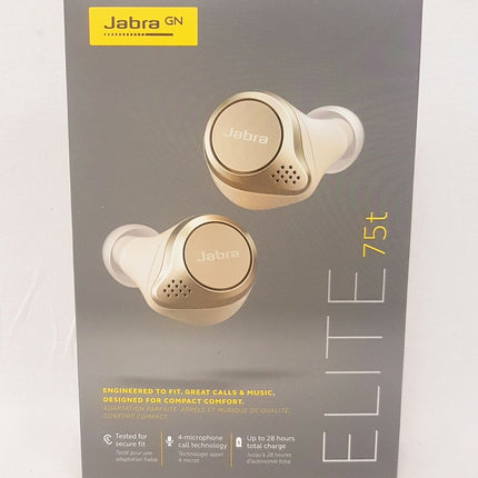 REPLACEMENT Jabra Elite 75t Earbuds True Wireless Earbuds  GOLD BEIGE