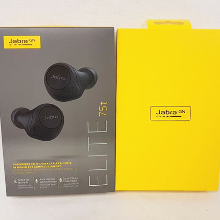 Jabra Elite 75t Earbuds True Wireless Earbuds With Charging Case  Black LIKE NEW