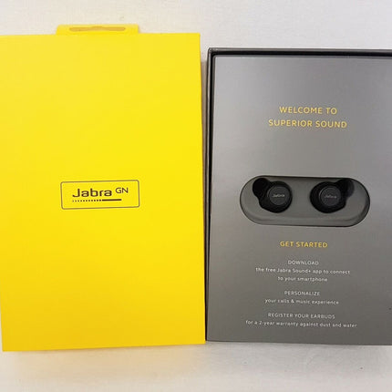 Jabra Elite 75t Earbuds True Wireless Earbuds With Charging Case  Black LIKE NEW