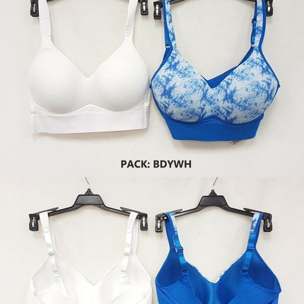 LOT OF 2 RHONDA SHEAR Women 0021 Mold Cup Bra w/ Mesh Back Detail - CHOOSE COLOR