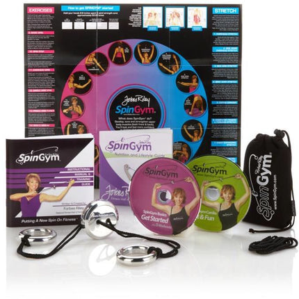 NEW Forbes Riley SpinGym Deluxe Upper Body Workout System w/2 Workout DVDs &Case