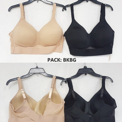 LOT OF 2 RHONDA SHEAR Women 0021 Mold Cup Bra w/ Mesh Back Detail - CHOOSE COLOR