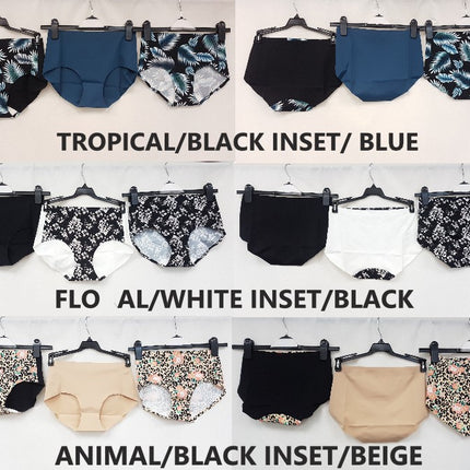 LOT OF 3 RHONDA SHEAR Women's 4216 High Waisted Brief Panty - CHOOSE COLOR PACK