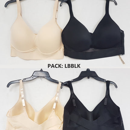 LOT OF 2 RHONDA SHEAR Women 0021 Mold Cup Bra w/ Mesh Back Detail - CHOOSE COLOR