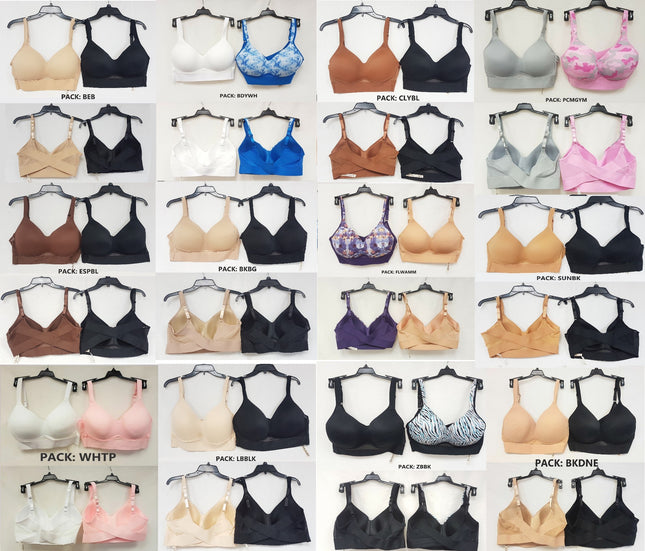 LOT OF 2 RHONDA SHEAR Women 0021 Mold Cup Bra w/ Mesh Back Detail - CHOOSE COLOR