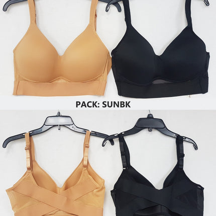 LOT OF 2 RHONDA SHEAR Women 0021 Mold Cup Bra w/ Mesh Back Detail - CHOOSE COLOR